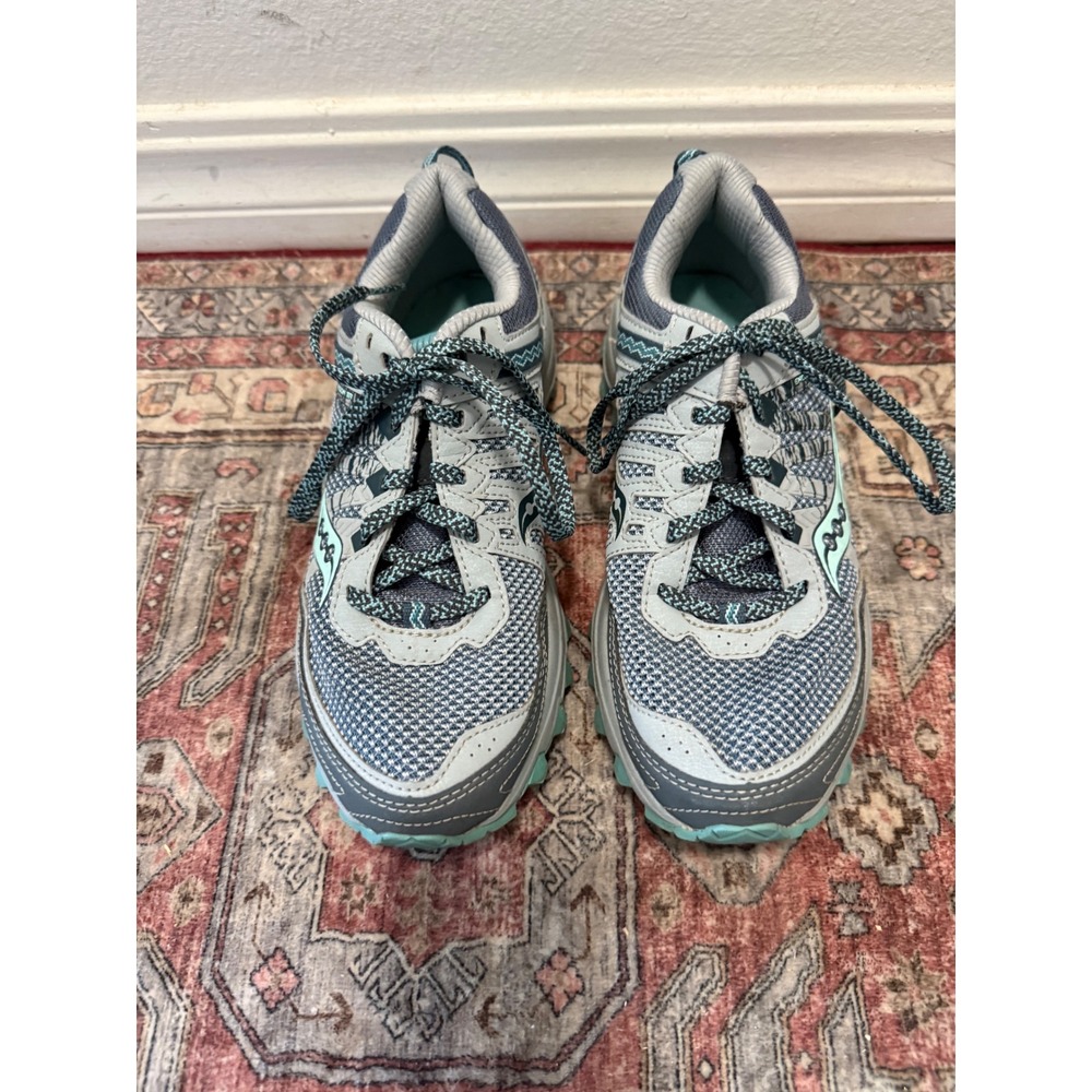 Saucony Womens Excursion TR12 Trail Running Shoes Gray Teal S10452-4 Size 8W